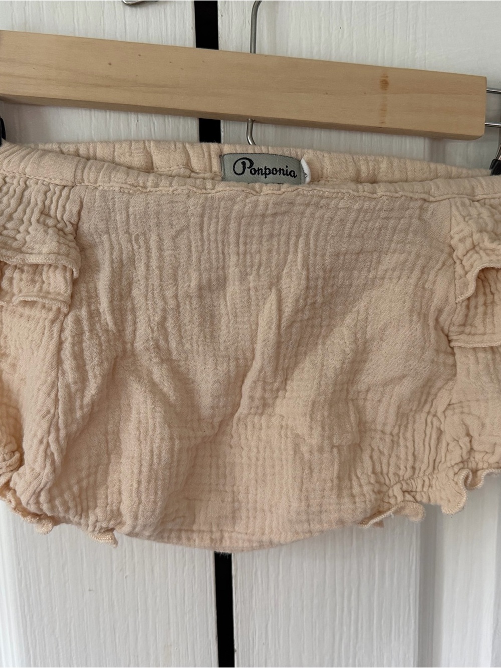 Ponponia Baby Bloomers in Cream Ruffle